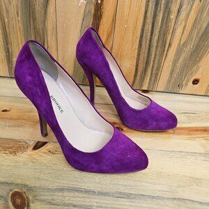 Audrey Brooke Bracelet Magenta Suede Heels